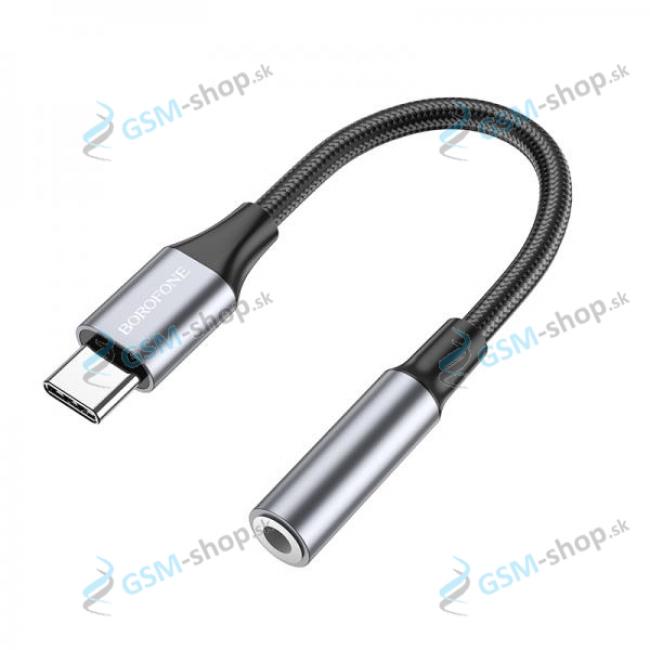 Adaptr BOROFONE BV16 USB-C na 3,5 mm JACK ierny