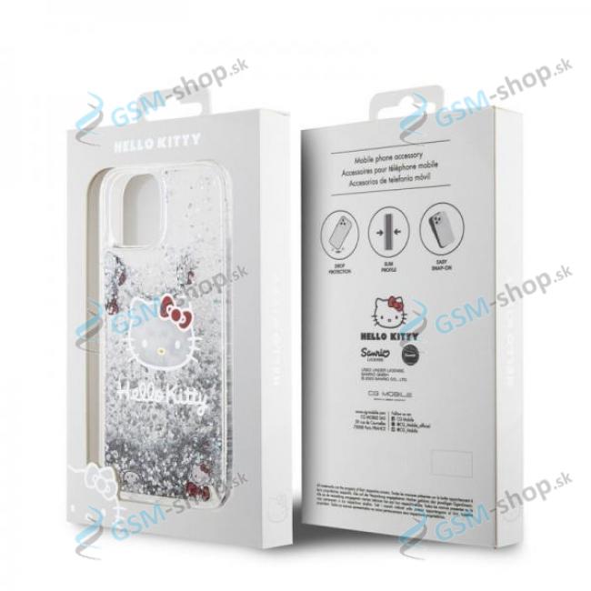 Kryt Hello Kitty HKHCP13MLIKHET pre iPhone 13 Liquid Glitter Transparent