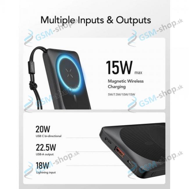 PowerBank VEGER (W1151) 10000 mAh s induknm nabjanm a MagSafe PD 20W QC3.0 MagOn ierna