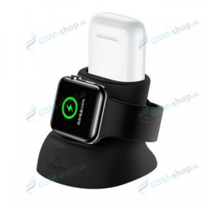 Dr�iak na nab�janie USAMS ZJ051 pre Apple Watch, Airpods �ierny