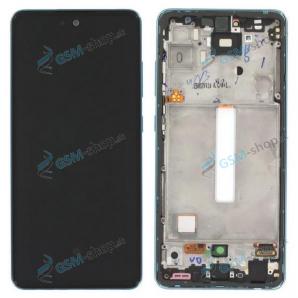 LCD displej Samsung Galaxy A52, A52 5G a dotyk s krytom modrm Originl