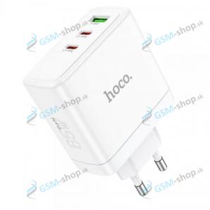 Nabjaka HOCO GaN N30 2x USB-C a 1x USB A QC PD 65W biela