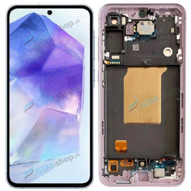 LCD displej Samsung Galaxy A55 5G (A556) a dotyk s krytom fialovm Originl