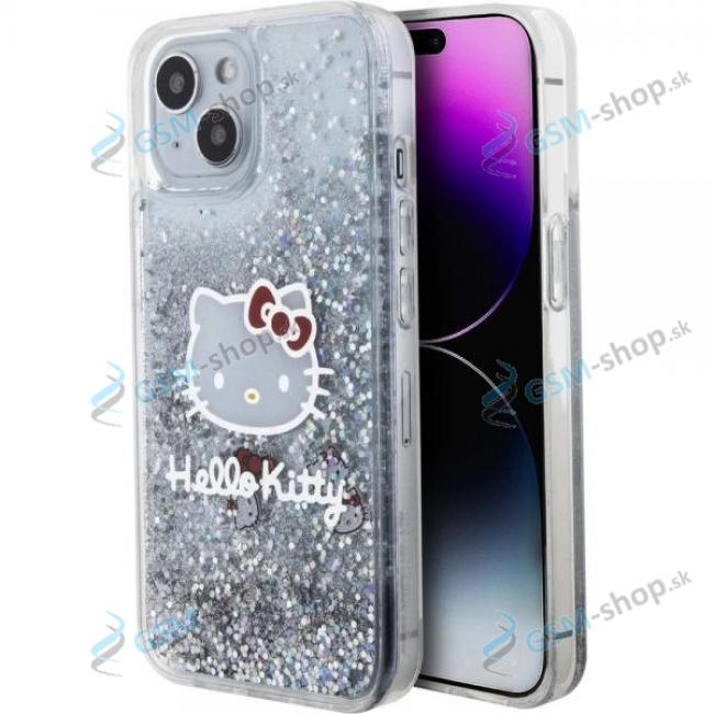 Kryt Hello Kitty HKHCP15SLIKHET pre iPhone 15 Liquid Glitter Transparent