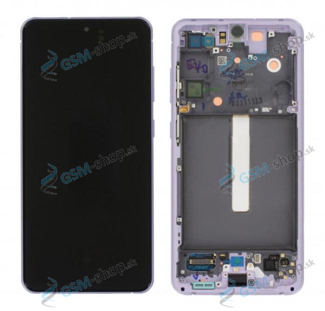 LCD displej Samsung Galaxy S21 FE 5G (G990) a dotyk s krytom fialovm Originl