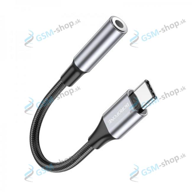 Adaptr BOROFONE BV16 USB-C na 3,5 mm JACK ierny