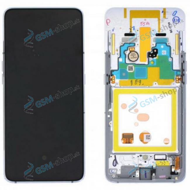 LCD Samsung Galaxy A80 (A805) a dotyk s krytom striebornm Originl