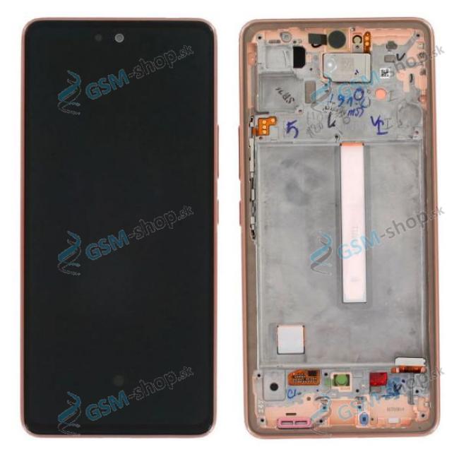 LCD displej Samsung Galaxy A53 5G (A536) a dotyk s krytom oranovm Originl