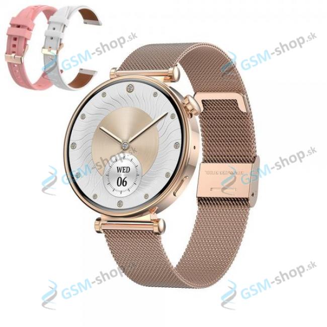 Chytr hodinky Smartwatch Blavec W17 Amber HD AMOLED (SWW17-RG) rose gold a 2 remienky