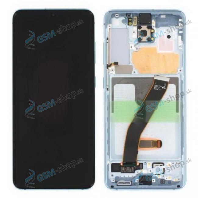 LCD displej Samsung Galaxy S20 (G980, G981) a dotyk s krytom modrm Originl