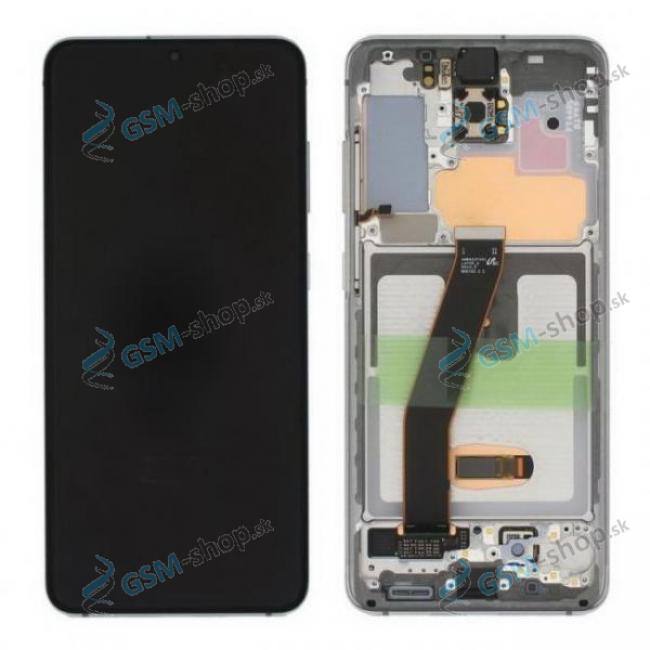 LCD displej Samsung Galaxy S20 (G980, G981) a dotyk s krytom bielym Originl