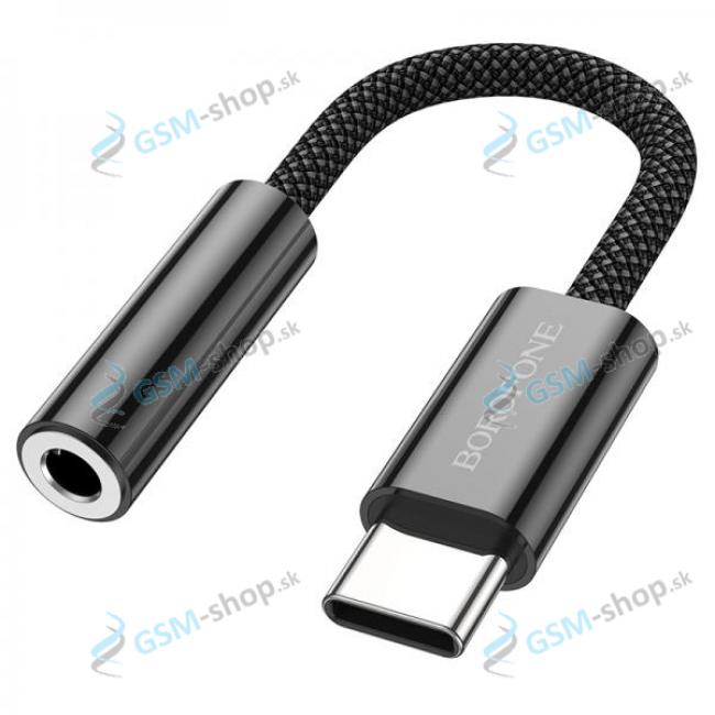 Adaptr BOROFONE BV15 USB-C na 3,5 mm JACK ierny