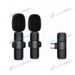 Bezdr�tov� klopov� mikrof�n na mobil USB-C 2v1 �ierny - n�h�ad 1 z 4
