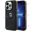 P�zdro Karl Lagerfeld IML Ikonik KLHMP15LHFCKNOK iPhone 15 Pro Magsafe �ierne - n�h�ad 1 z 3